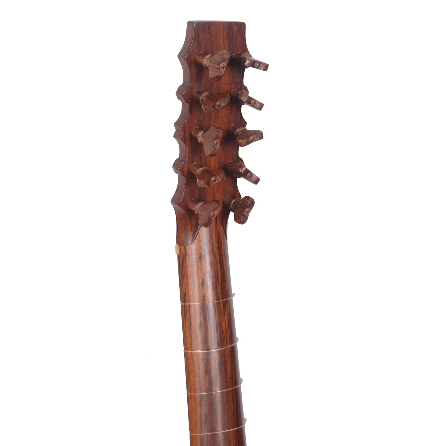Heartland Sellas Baroque Guitar, 5 Course Left Hand Variegated Walnut Rosewood