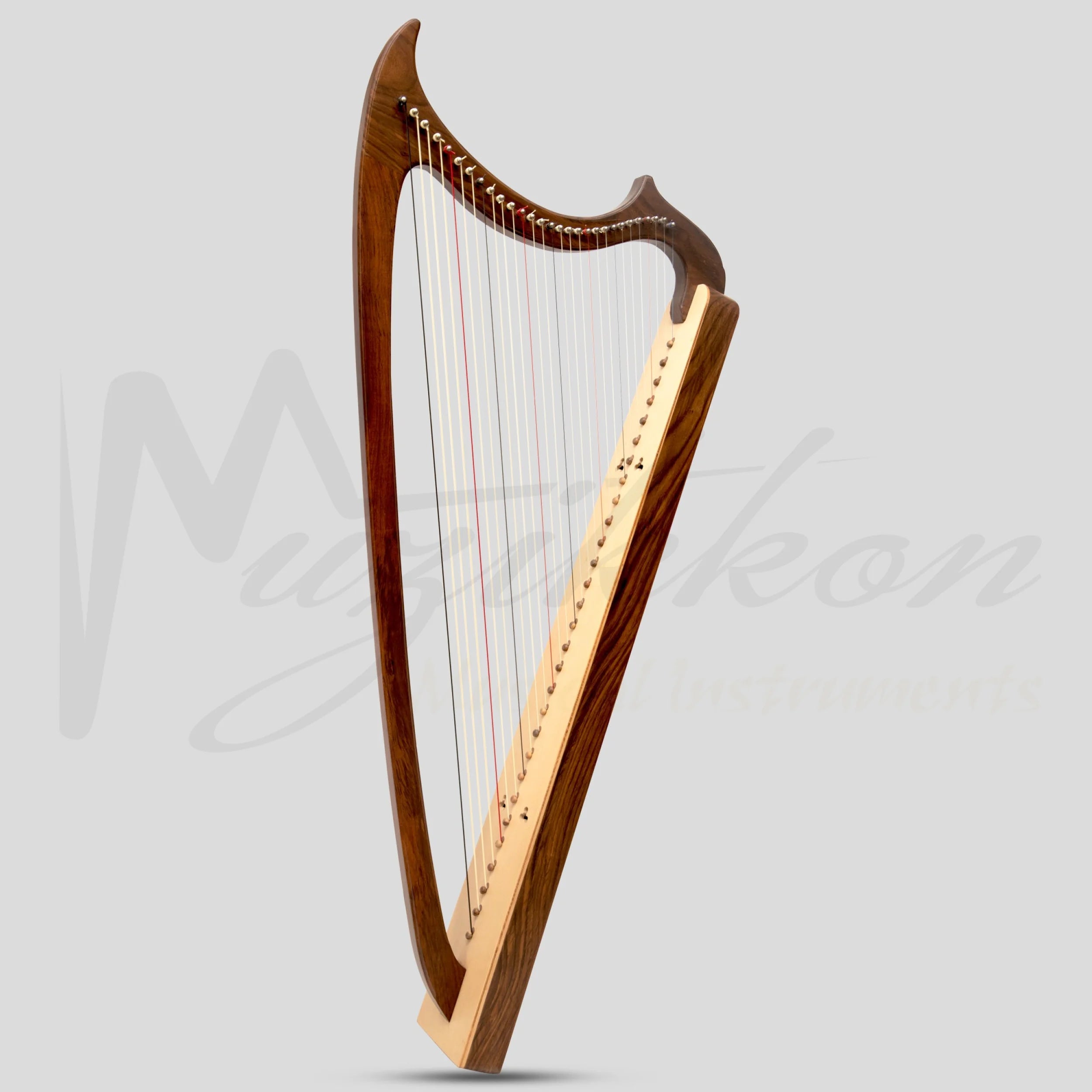 Muzikkon Gothic Harp 29 String Rosewood for Sale in Ireland