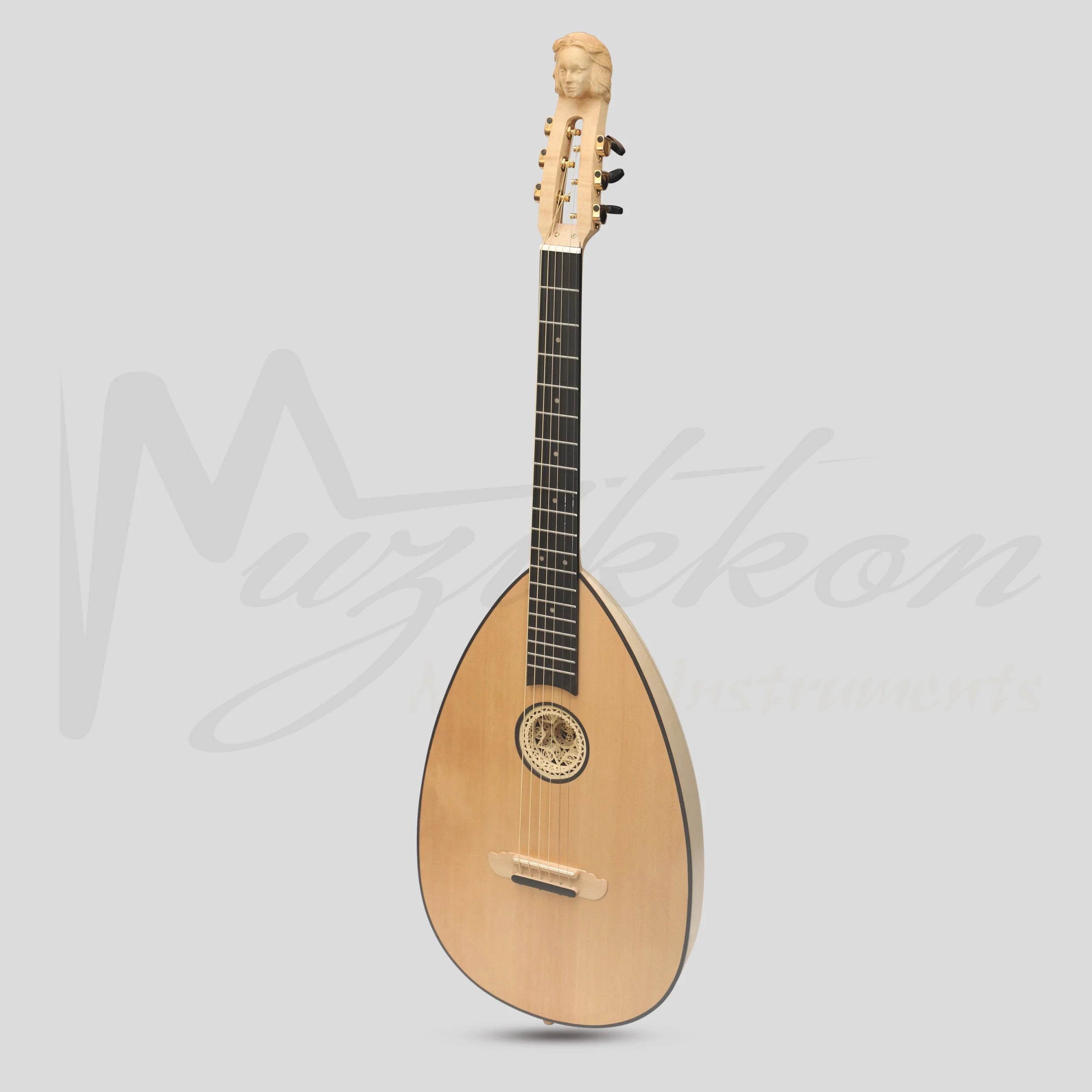 6 Spille Per Chitarra In Osso Bianco – Capotasto Non Slottato Per Liuteria (H00-N)
