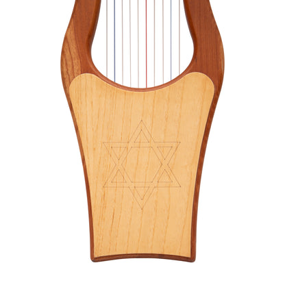 Muzikkon Mini Kinnor Harp, 10 String Red  Cedar