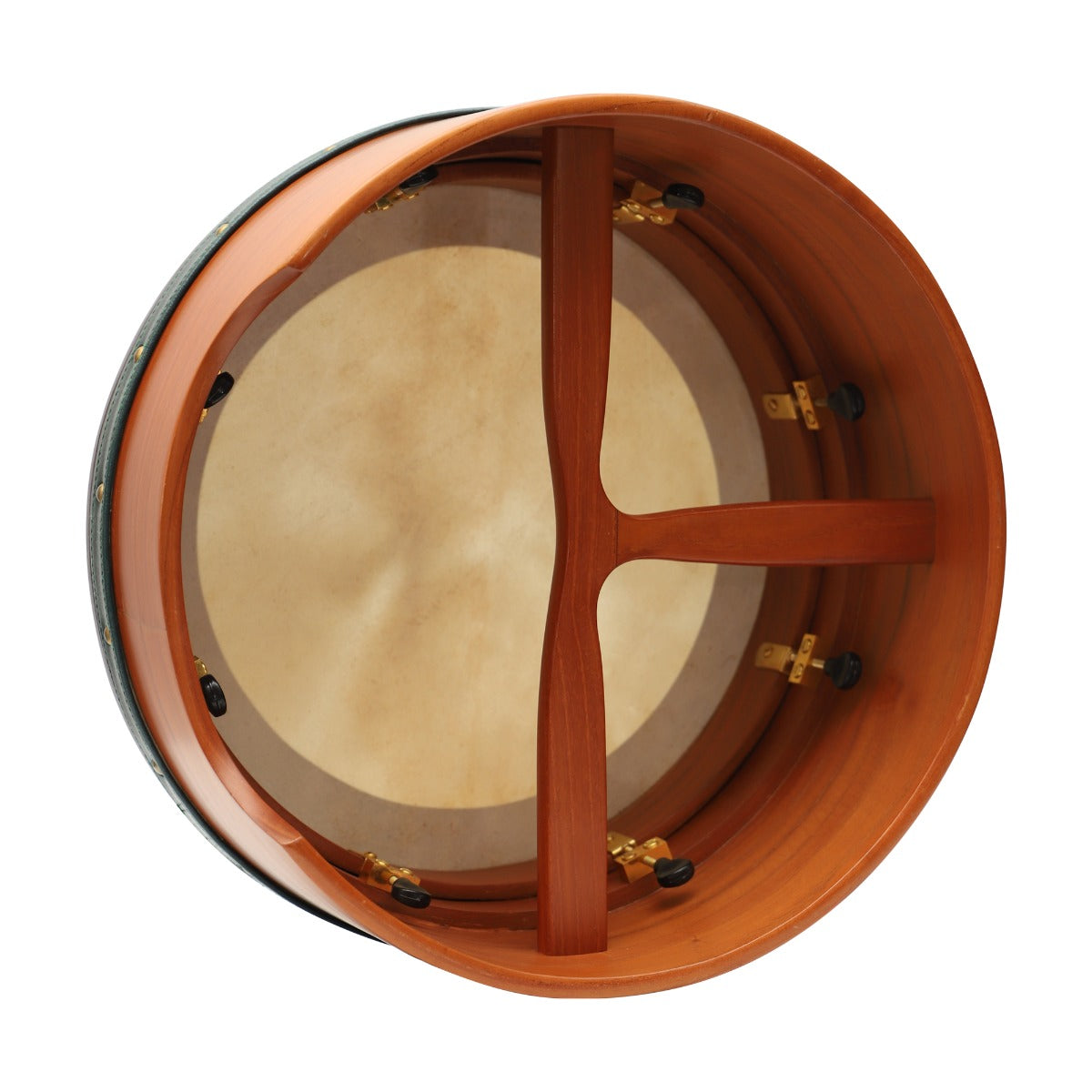 Muzikkon 14”x6" (35.5x15 cm) Premium Celtic Irish Bodhran With Easy Tune System Red Cedar Finish Deep Rim T- Bar & Taped Finish