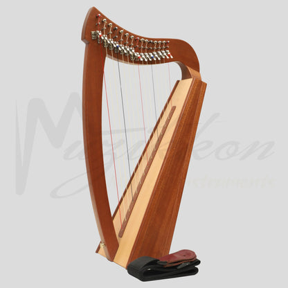Trinity Harp 15 String Mini-Harp With Sharpening Levers & Complete Kit Mahogany