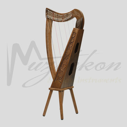 19 String Boru Harp Walnut