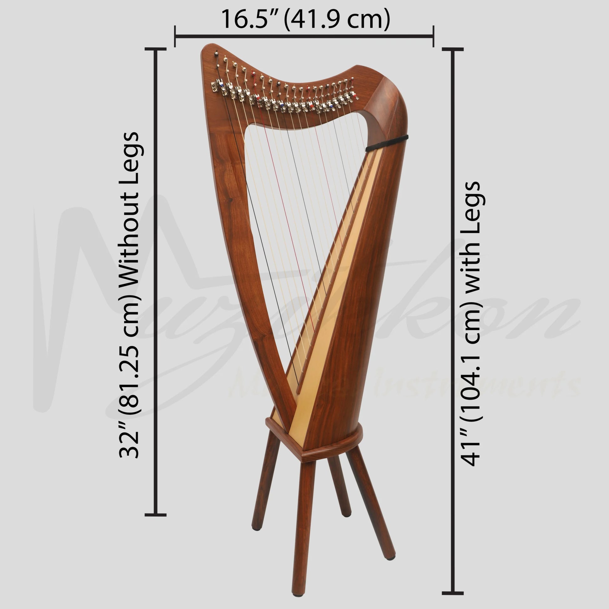 19 String Claddagh Harp