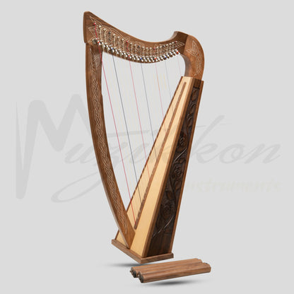 22 String Boru Harp Walnut