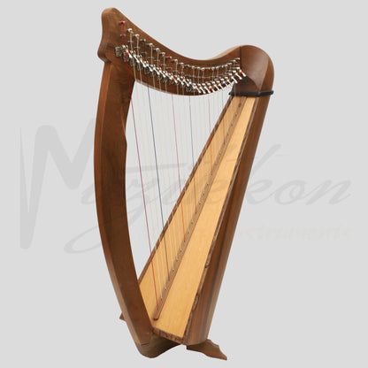 22 String Claddagh Busker Harp Walnut
