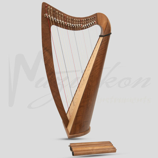 22 String Claddagh Harp Walnut
