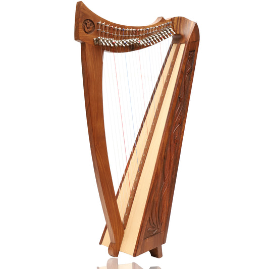22 Strings Trinity Crested Harp Walnut