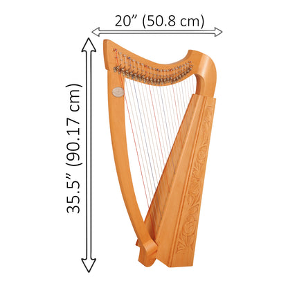 22 Strings Trinity Harp Beechwood