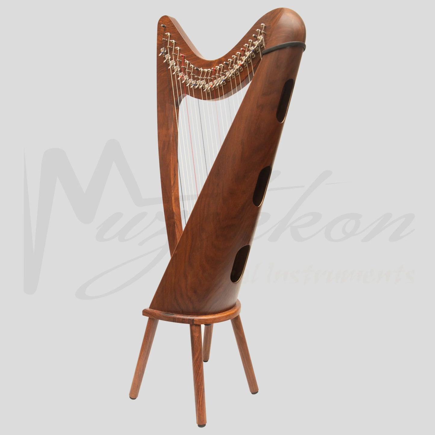 24 String Claddagh Harp Rosewood