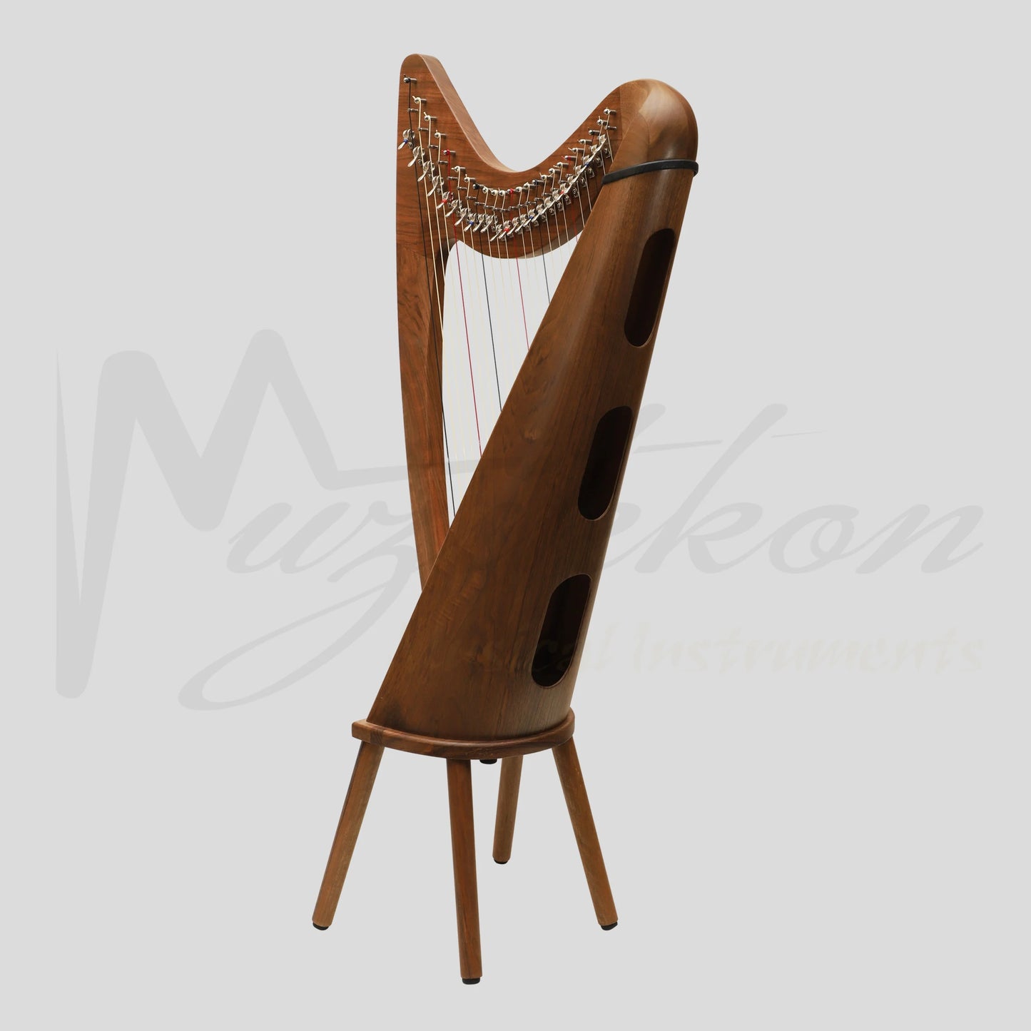 24 String Claddagh Harp Walnut