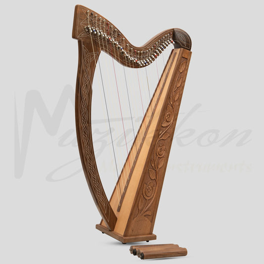 27 String Boru Harp Celtic Harp Walnut Harp