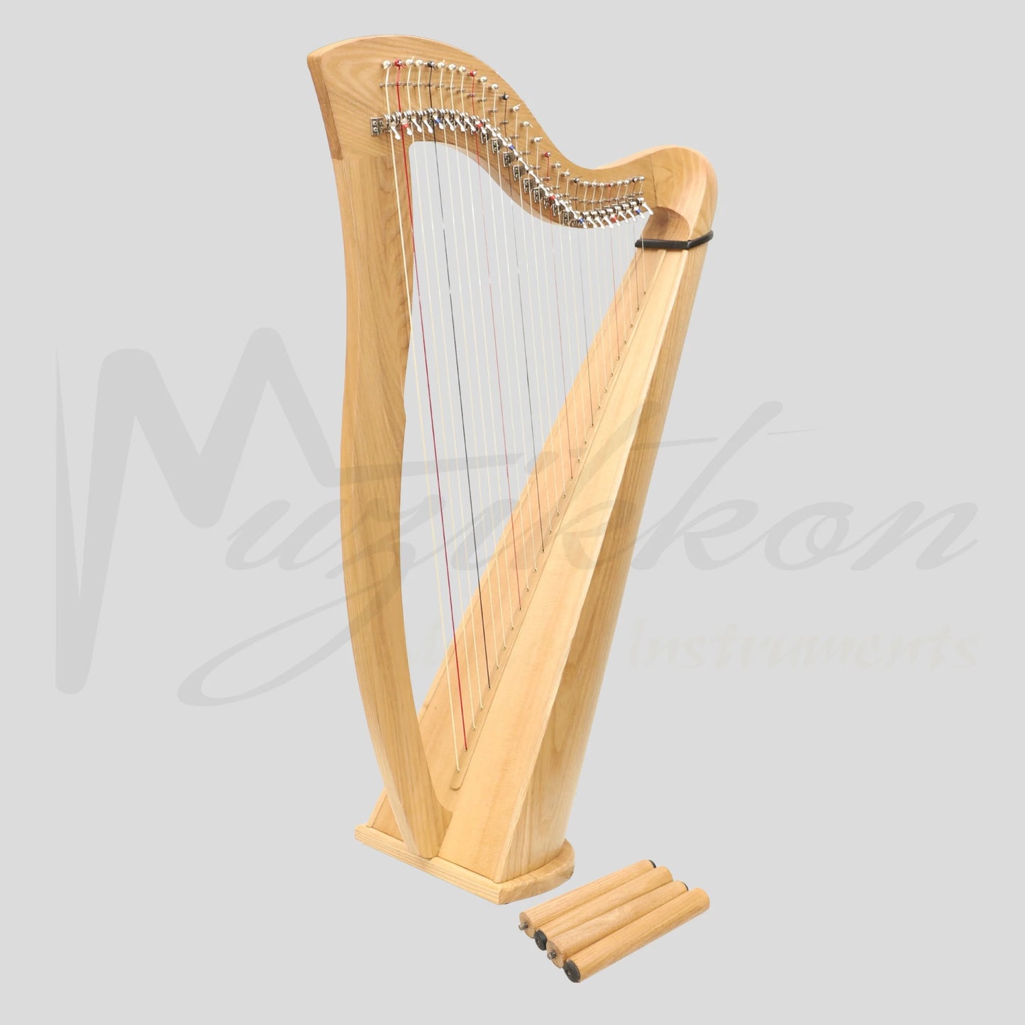 27 String McHugh Harp Round Back Ashwood