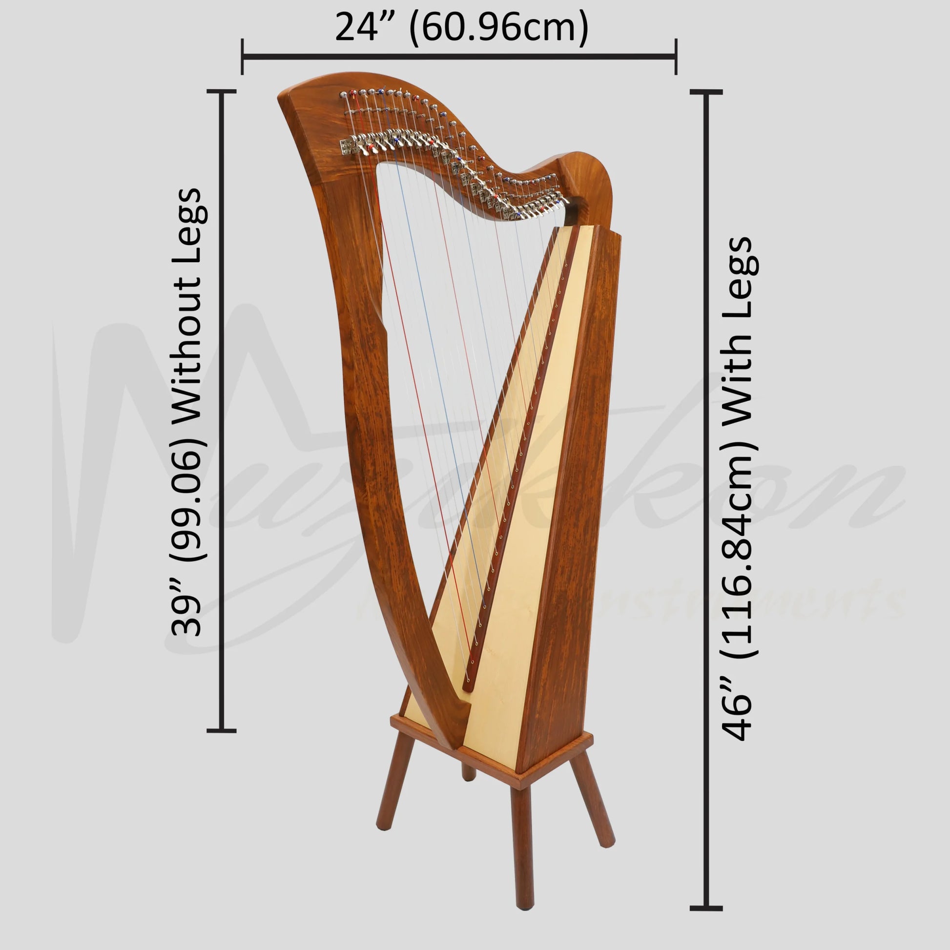 27 String Mchugh Harp Square Back