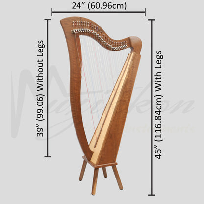27 String Mchugh Harp Square Back
