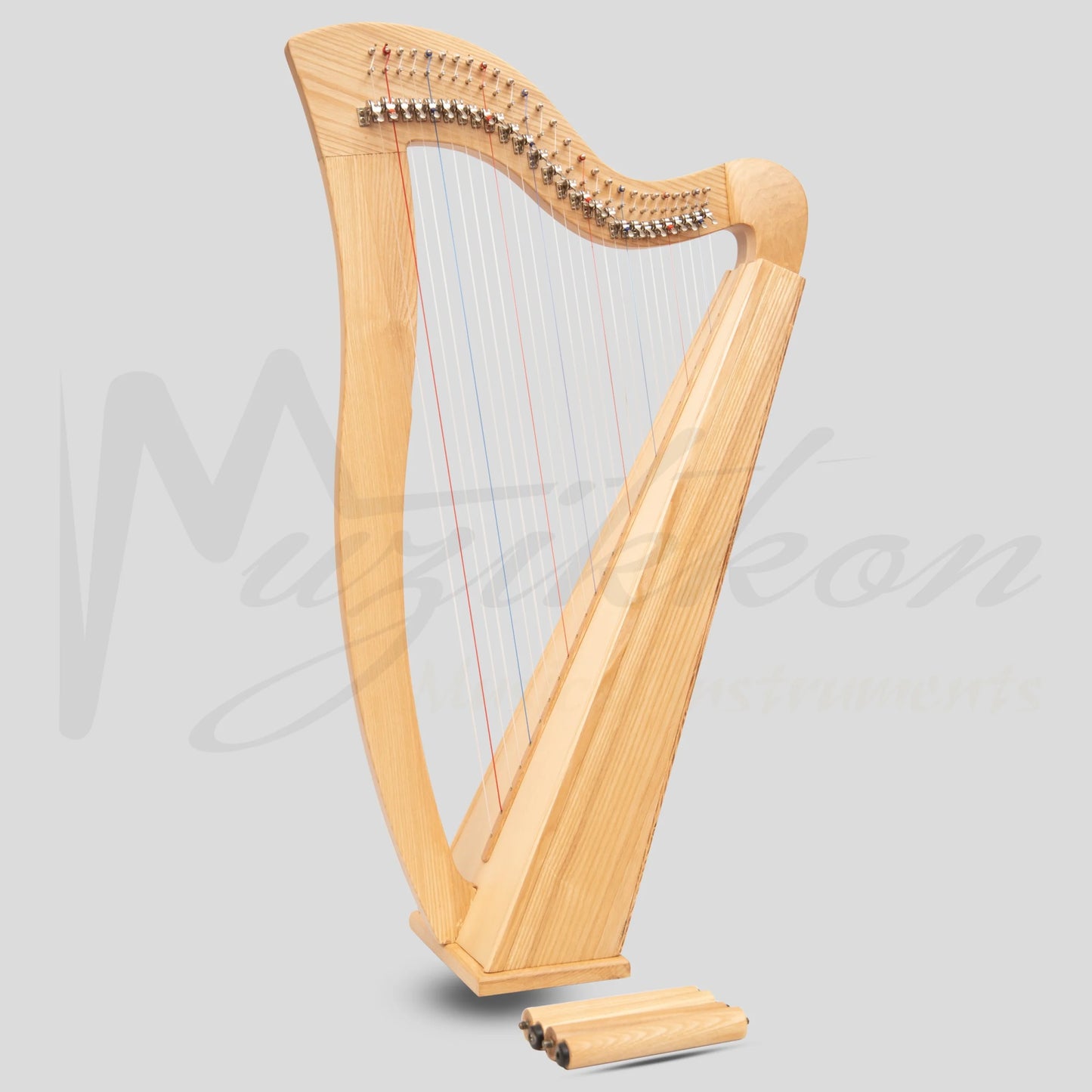 27 String Mchugh Harp Square Back Ashwood