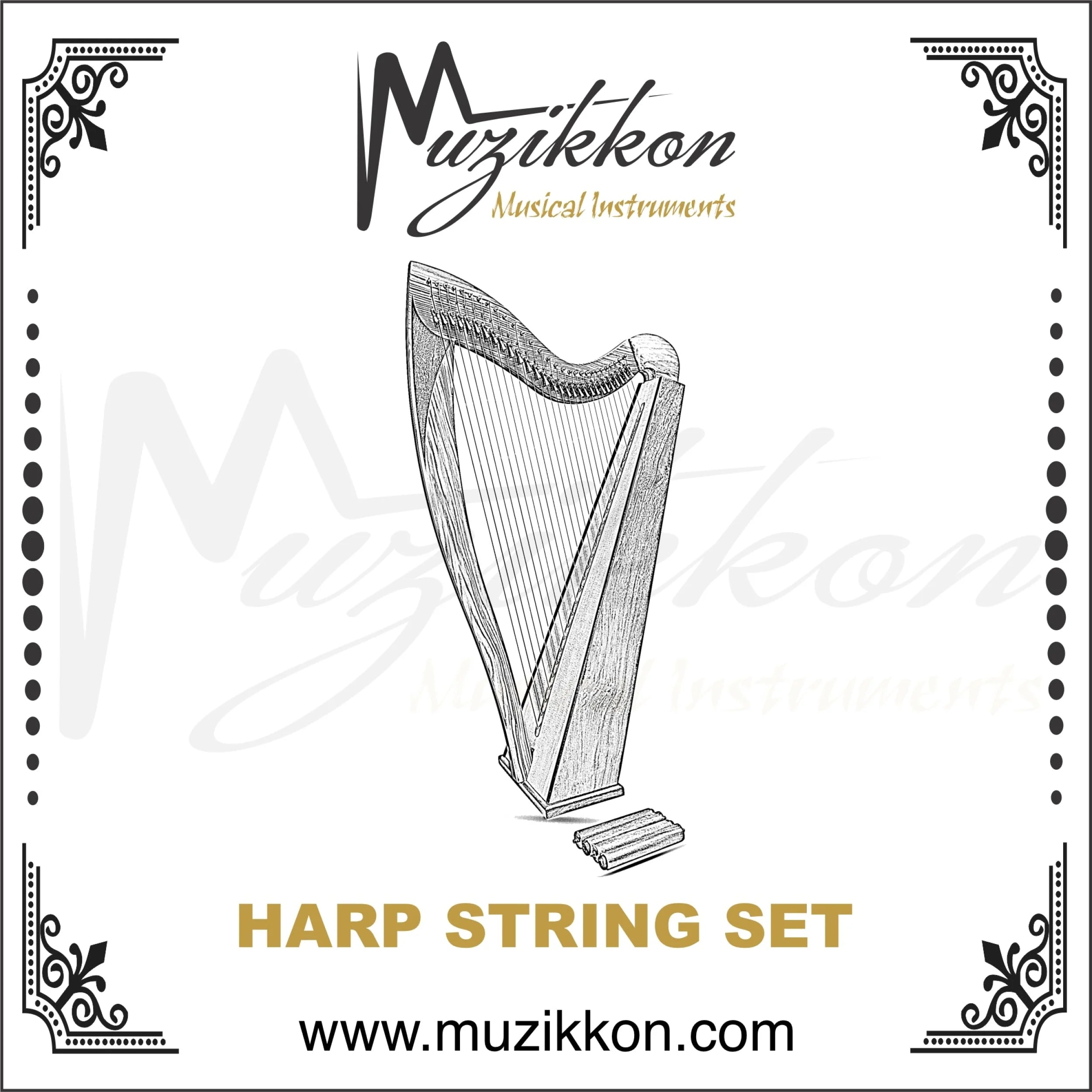 27 String Trinity/Boru Harp String Set Include With Harp – Muzikkon