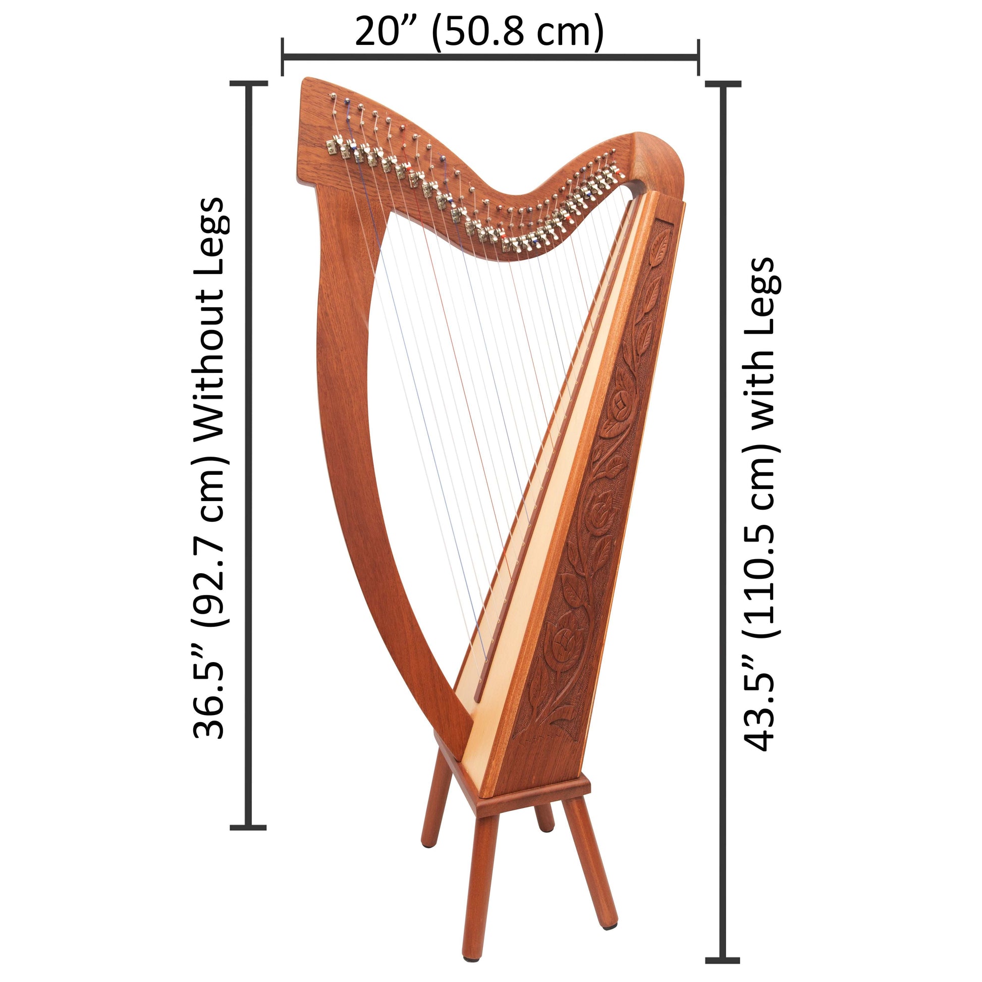 27 String Trinity Harp Mahogany