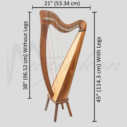 28 String Claddagh Harp