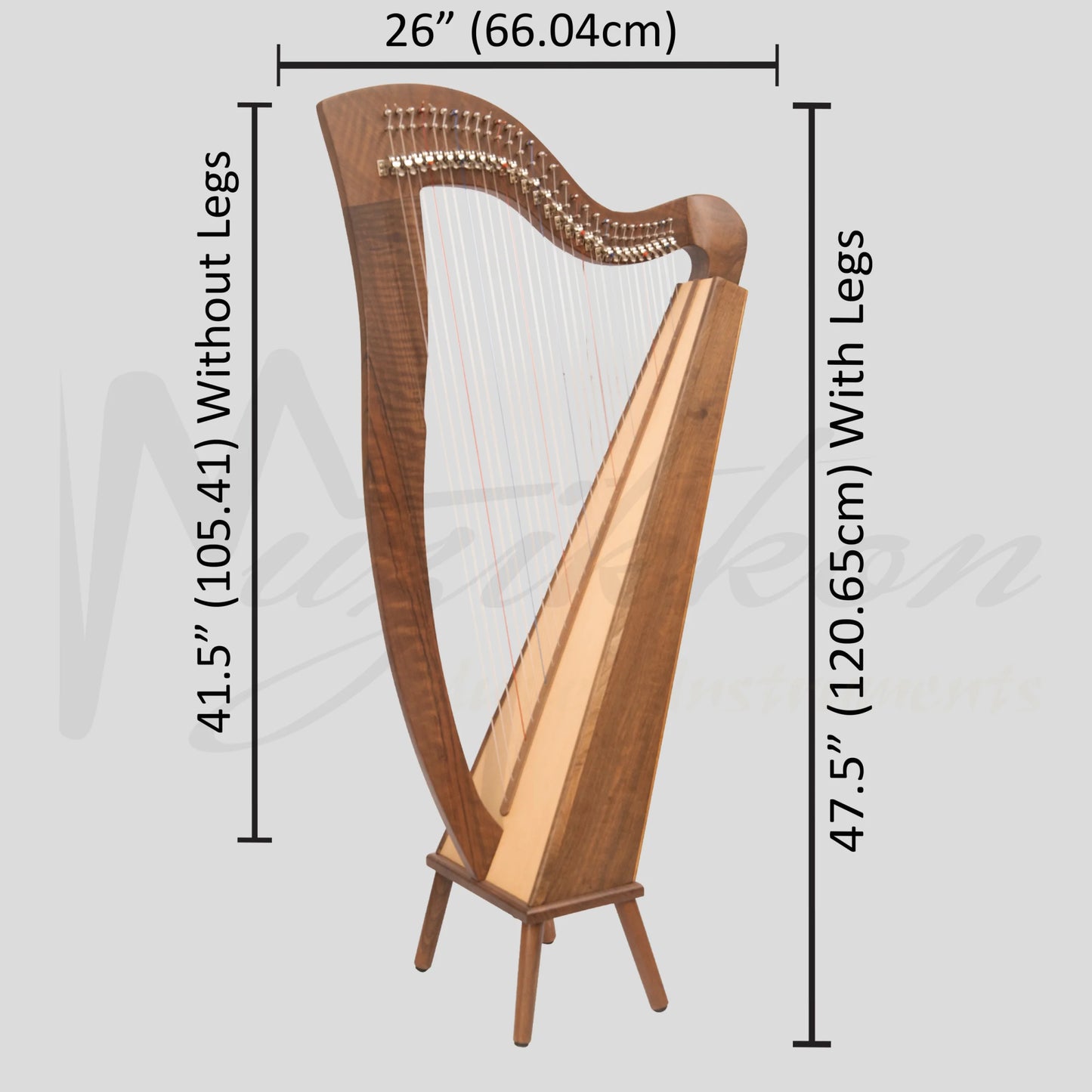 29 String McHugh Harp Square Back