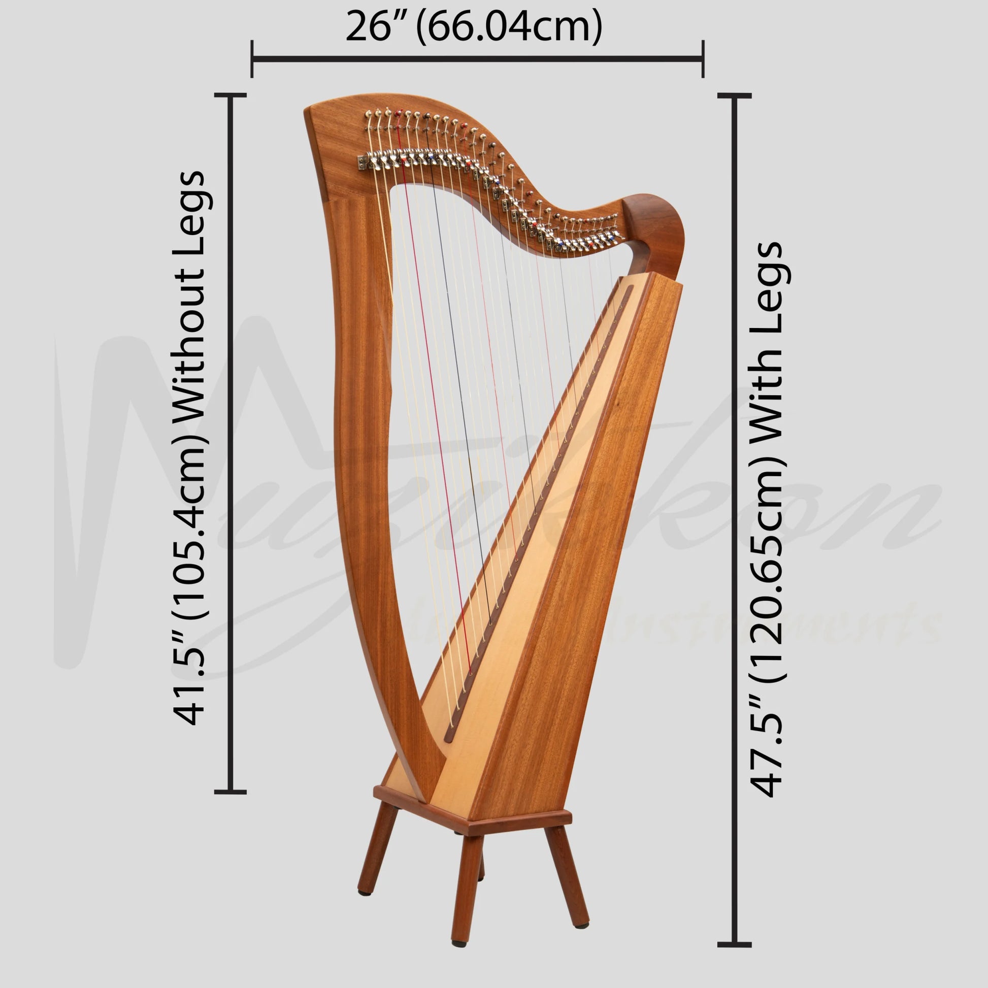 29 String McHugh Harp Square Back