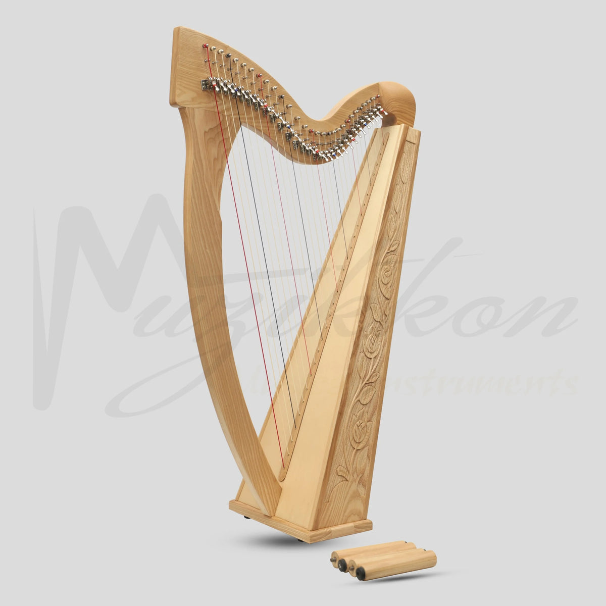 Tri String Harp 29 String Trinity Harp, Celtic Lever Harp – Muzikkon