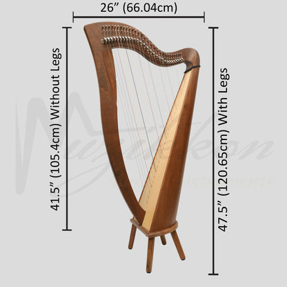 29 Strings McHugh Harp Round Back