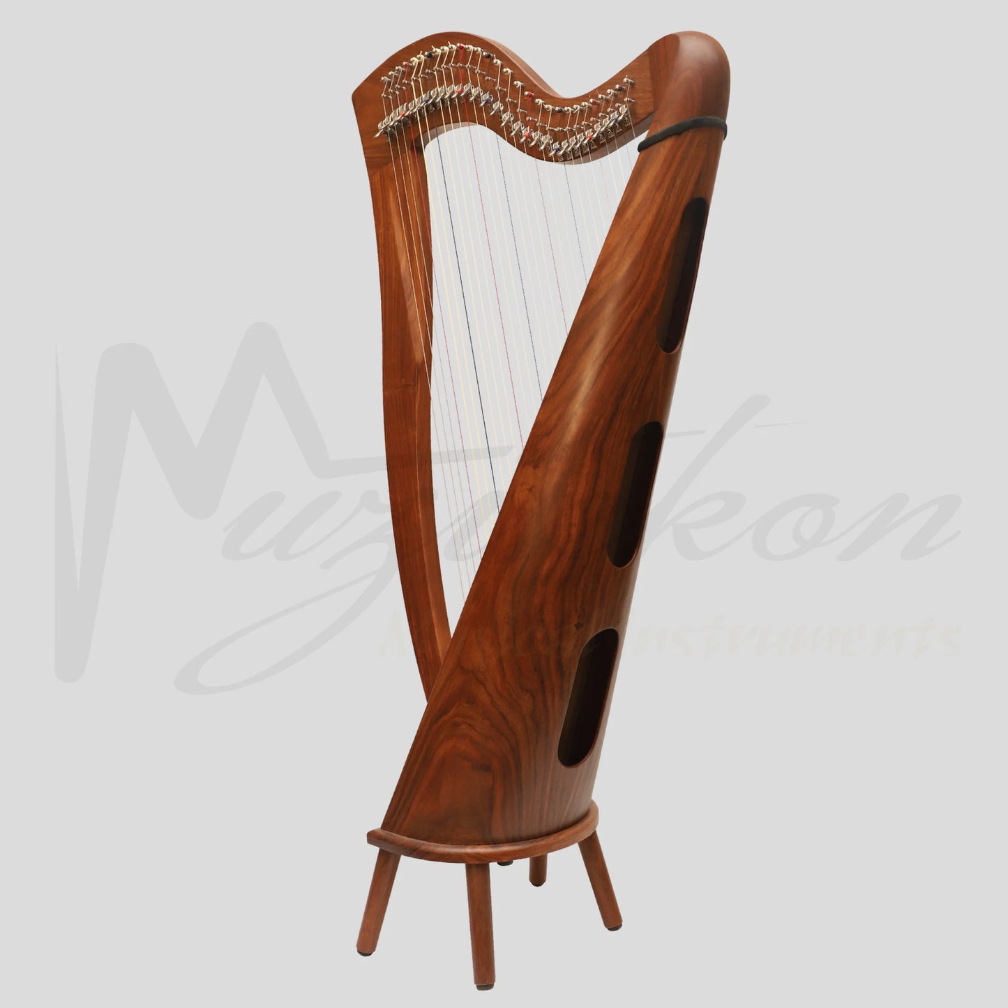 29 Strings McHugh Harp Round Back