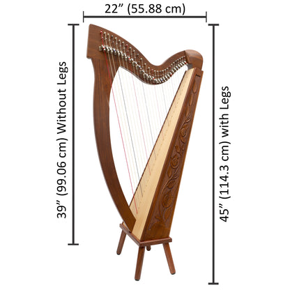 29 Strings Trinity Harp Rosewood