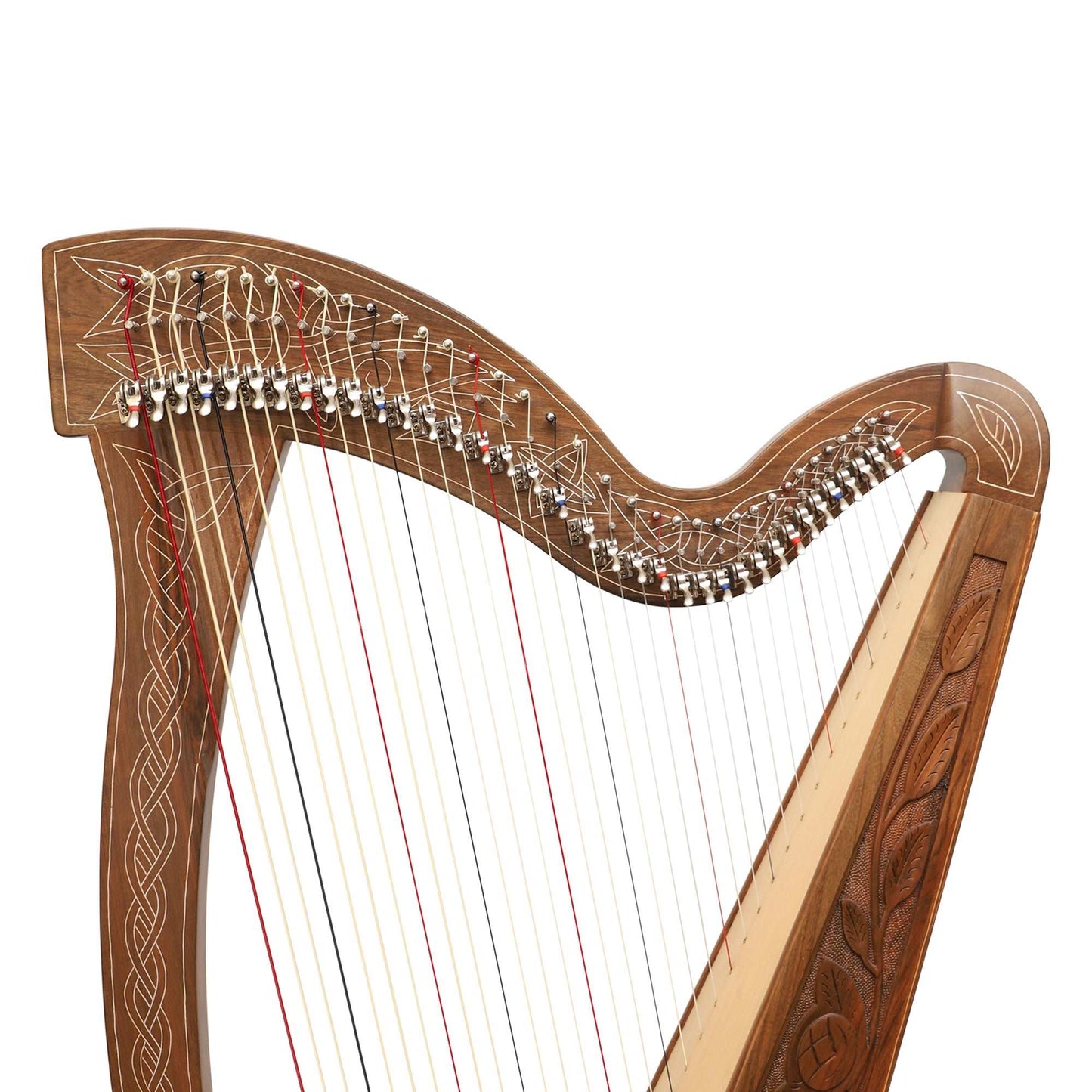 36 String Boru Harp Walnut