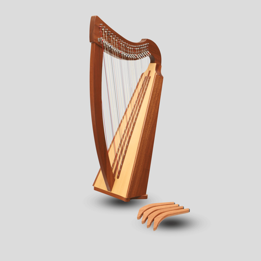 Double Strung harp 2- by 22-string Celtic Style harp, 22 Strings each Side with levers (44 Strings Total)