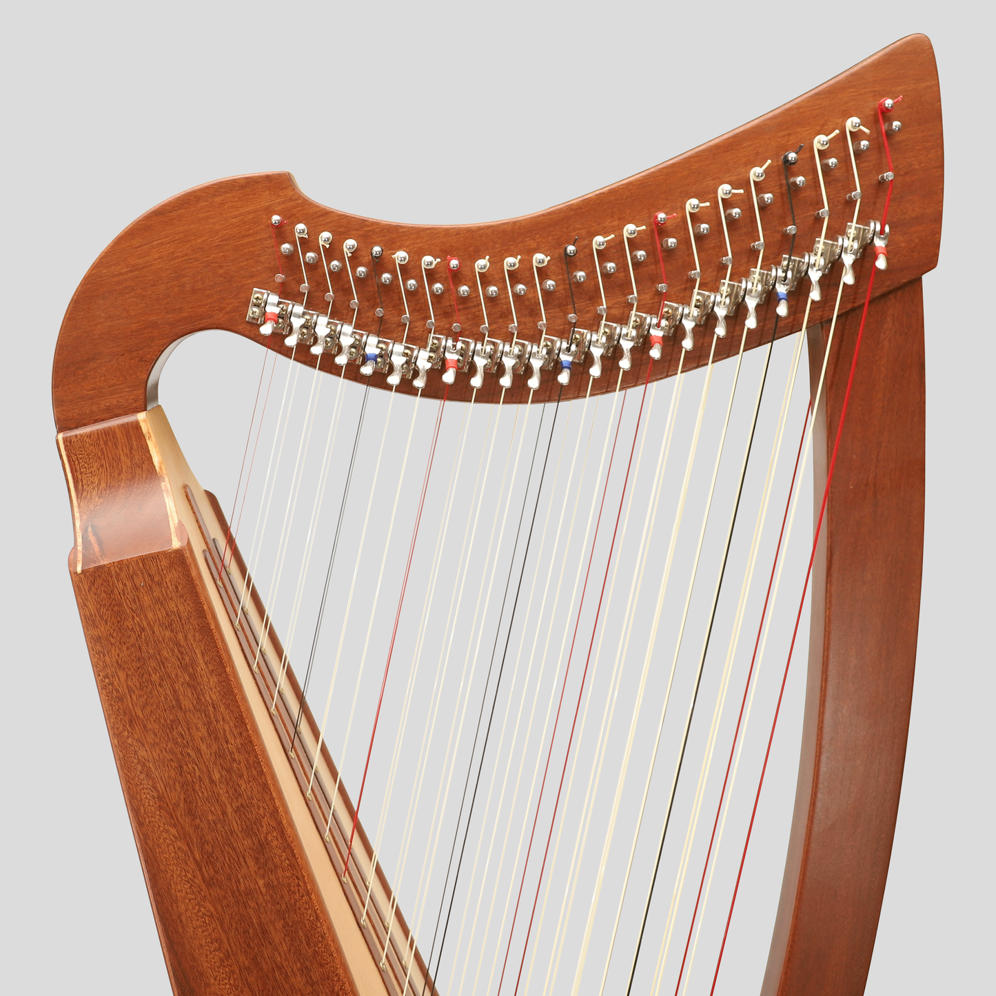 Double Strung harp 2- by 22-string Celtic Style harp, 22 Strings each Side with levers (44 Strings Total)