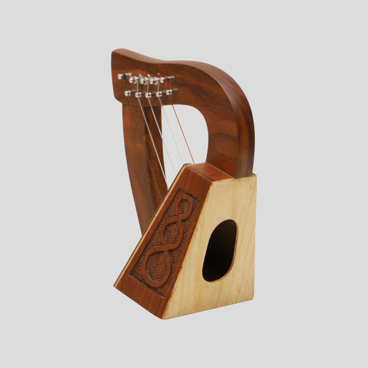 O'carolan Harp, 5 String Rosewood Knotwork