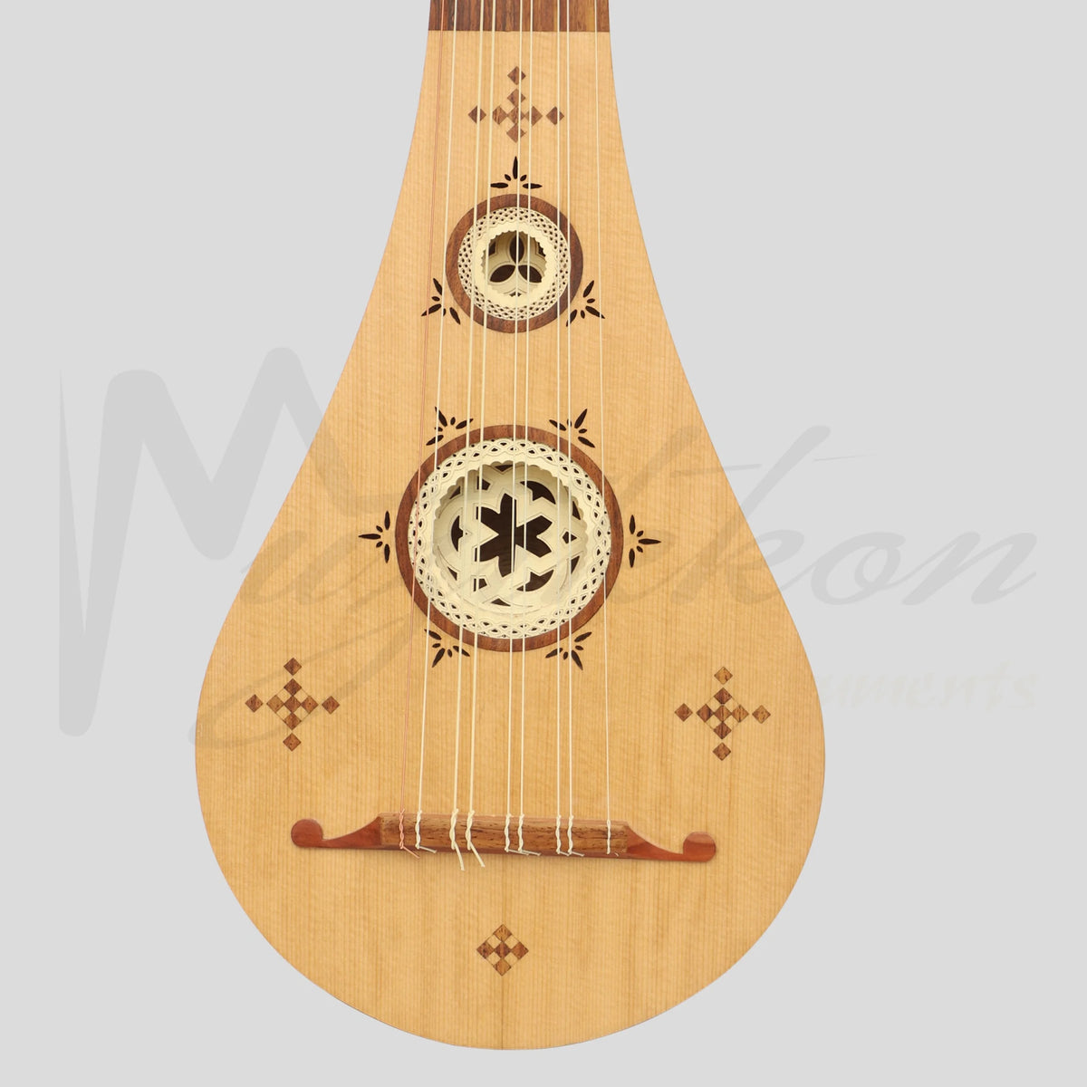 Gittern Renaissance 5 Course Medieval Gittern Lacewood by Muzikkon