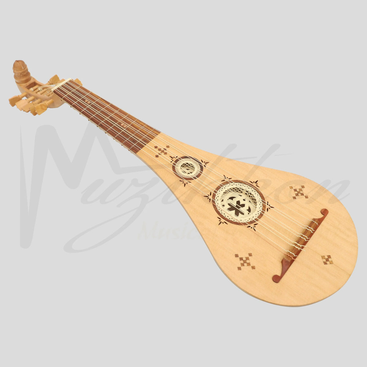 Gittern Renaissance 5 Course Medieval Gittern Lacewood by Muzikkon
