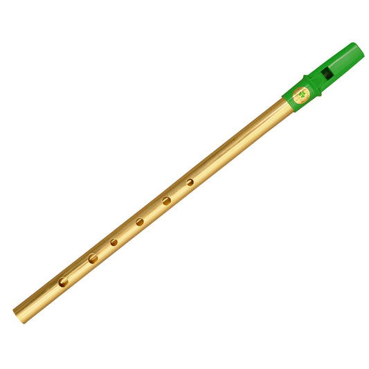 Clare Irish Tin Whistle in D Brass Green