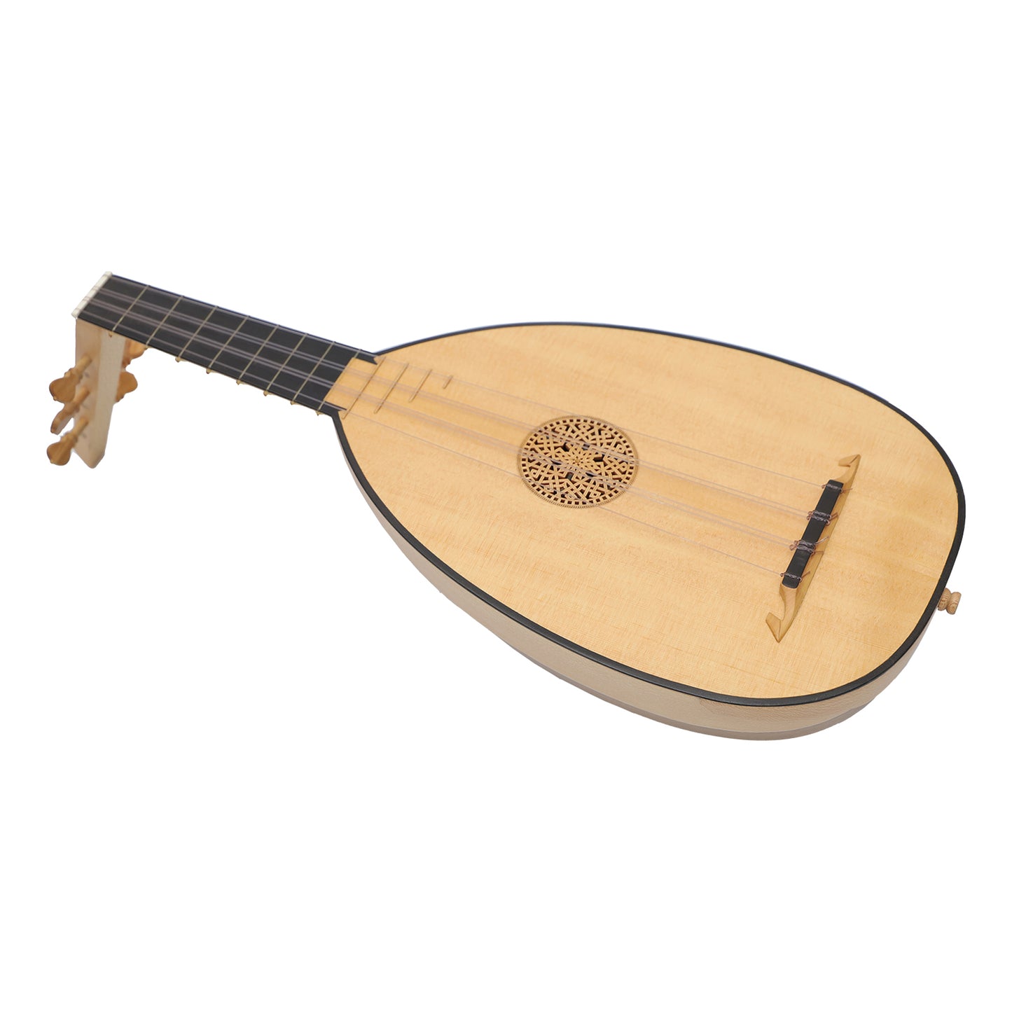 Lute Ukulele, 6 Strings Tenor Variegated Lacewood Walnut