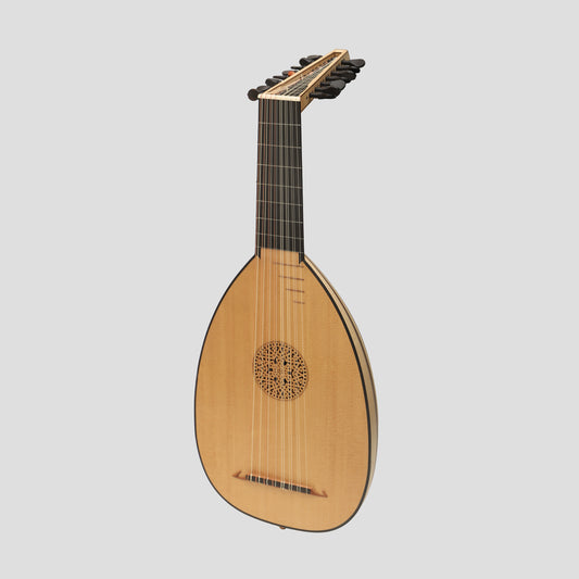 Muzikkon Renaissance Lute 8 Course Deluxe Mano destra secondo Hieber