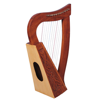 Muzikkon O'Carolan Harp, 11 String Rosewood Knotwork