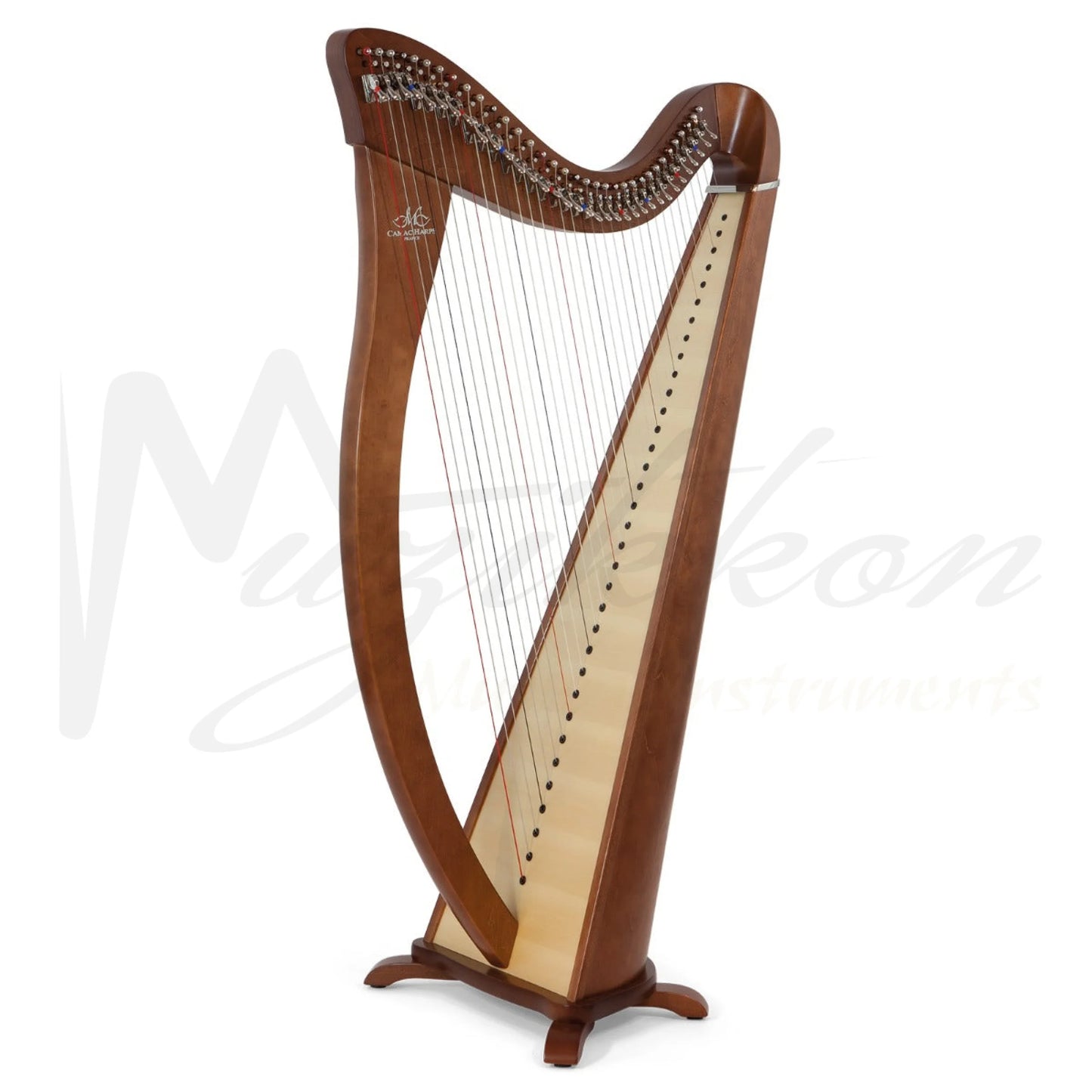Camac Hermine Lever Harp, 34 Alliance Carbon Strings In Walnut Muzikkon