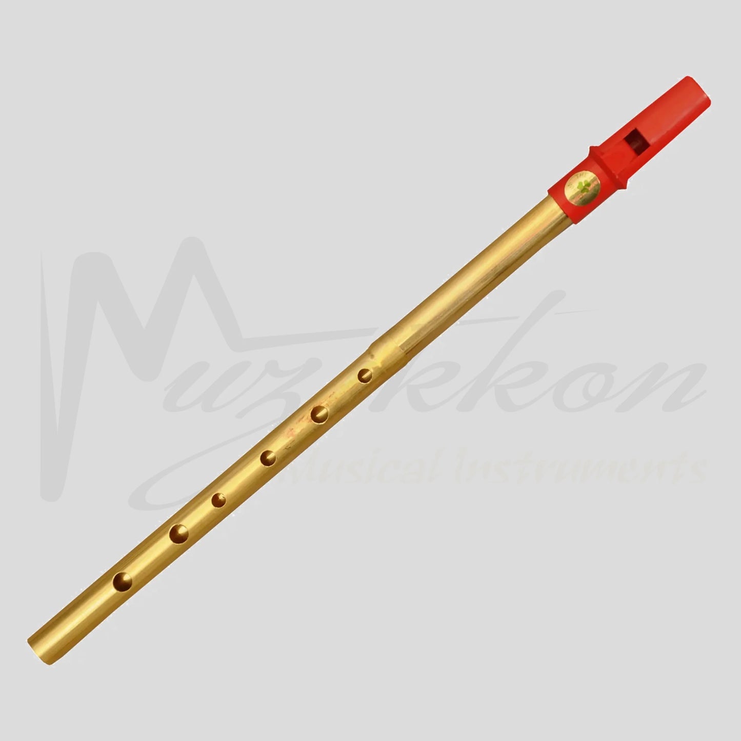 Clare Irish Tin Whistle 2 Part In D Brass Red