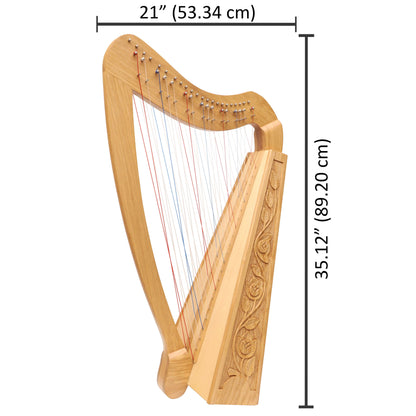 Cross Strung Harp, 38 Strings Ashwood