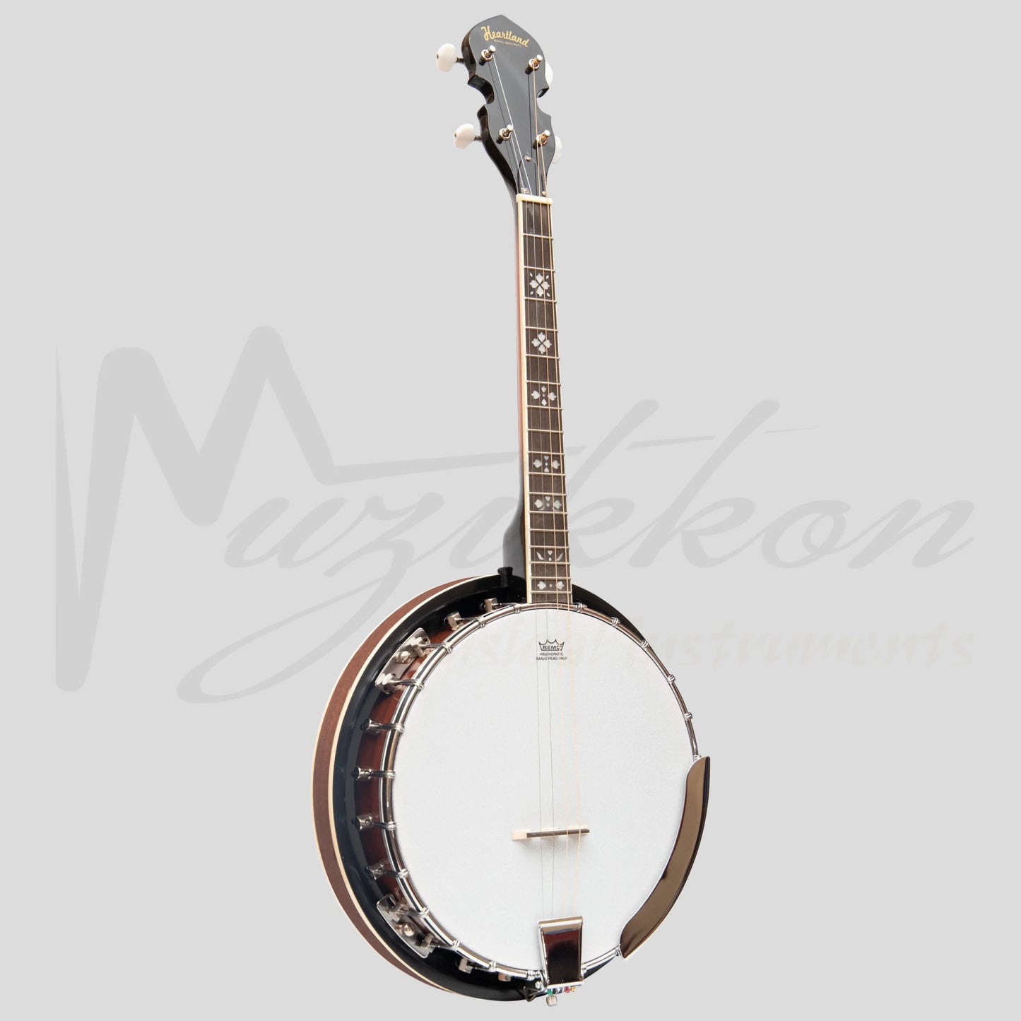 Heartland 4 String 17 Fret Irish Tenor Banjo Left Handed Player Series With Closed Solid Back