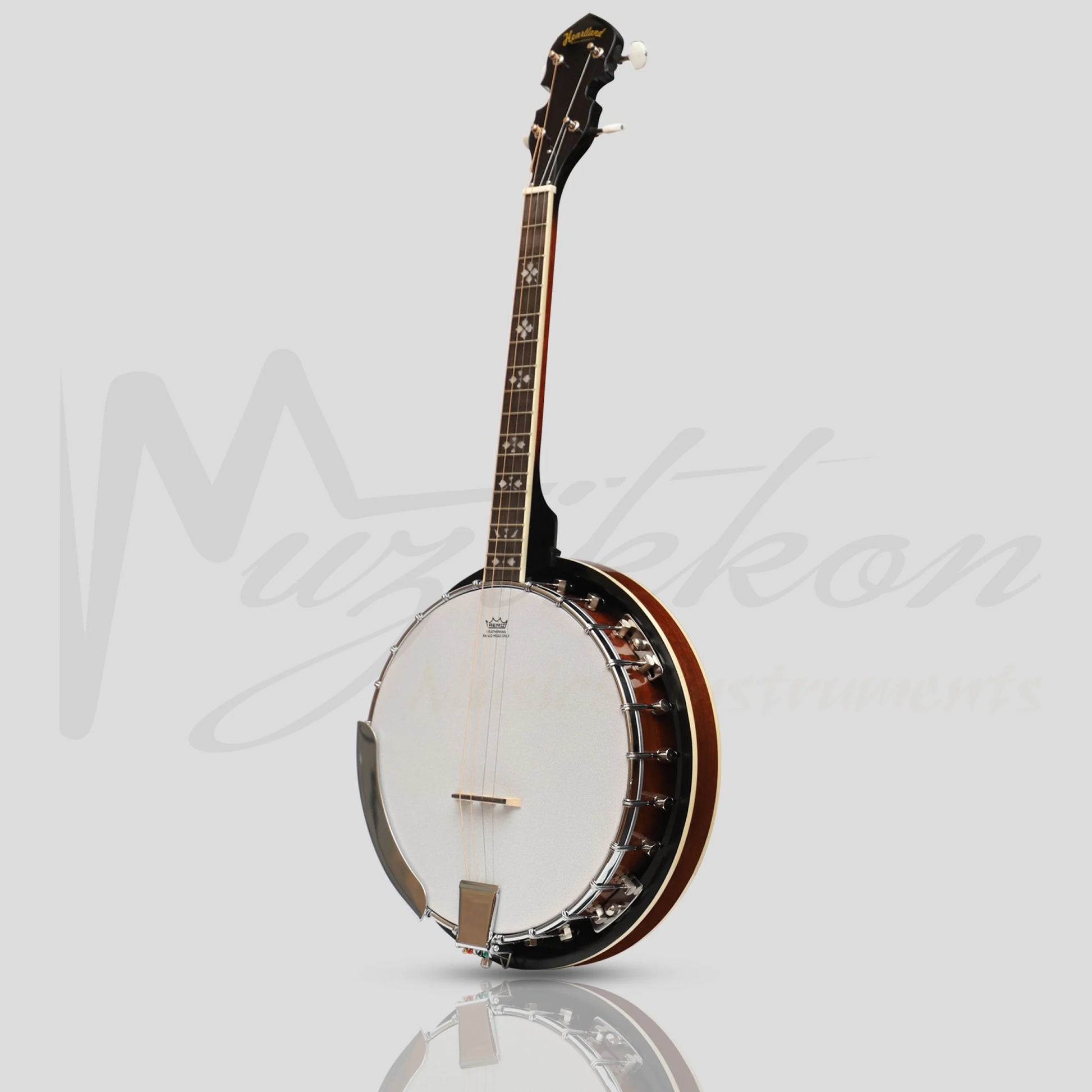 Heartland 4 String 17 Fret Irish Tenor Banjo Player Series With Closed Solid Back Sunburst Finish