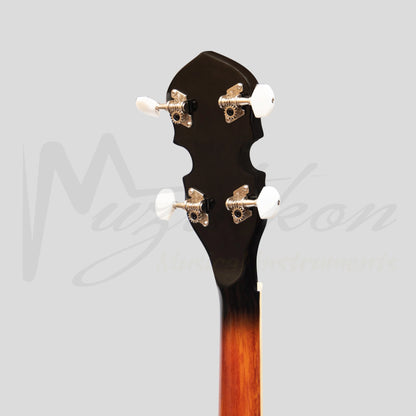 Heartland 4 String 19 Fret Irish Tenor Banjo Left Handed Player Series With Closed Solid Back