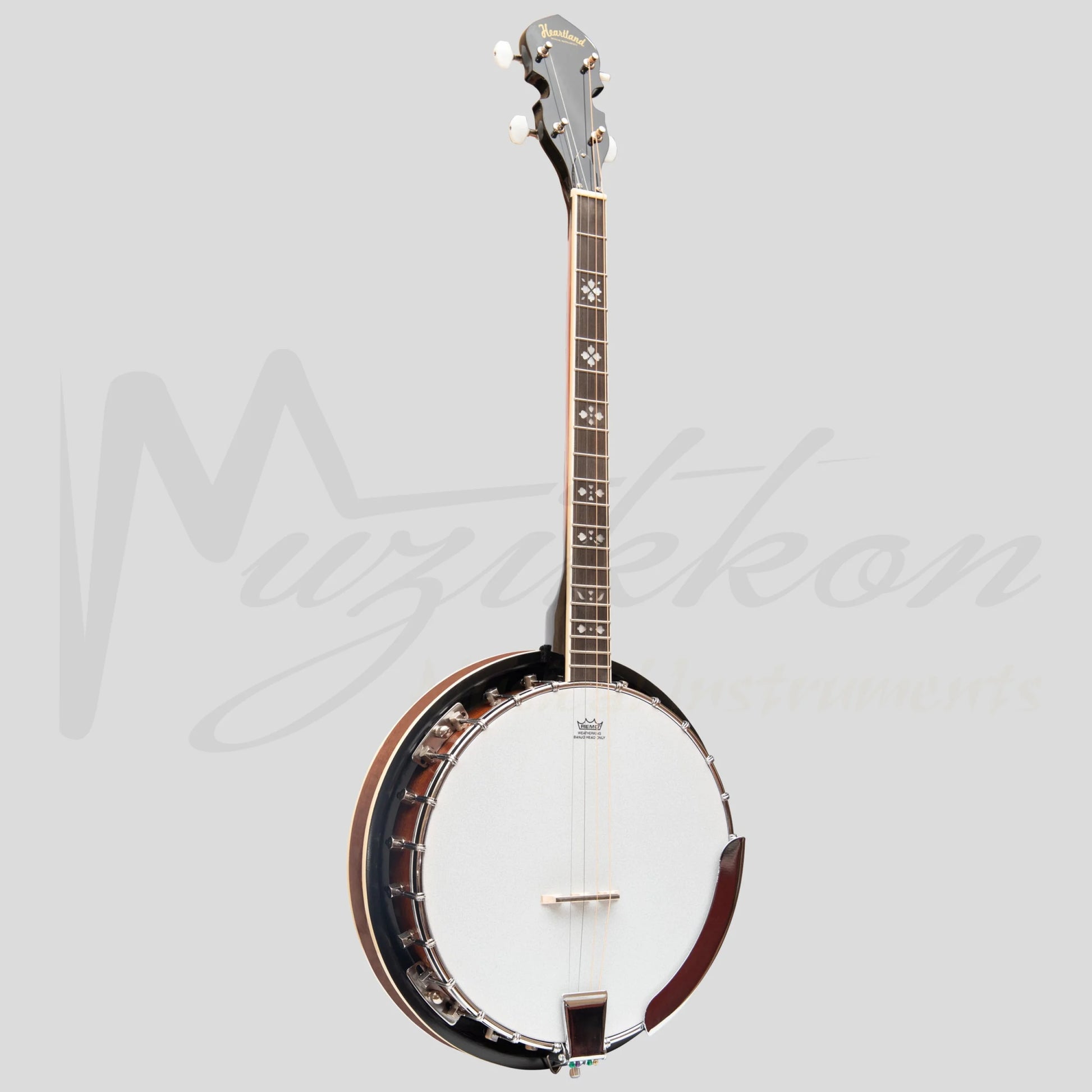 Heartland 4 String 19 Fret Irish Tenor Banjo Left Handed Player Series With Closed Solid Back
