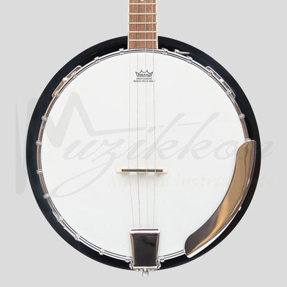 Heartland 4 String Banjo 19 Frets Irish Tenor Left Handed 24 Bracket With Closed Solid Back