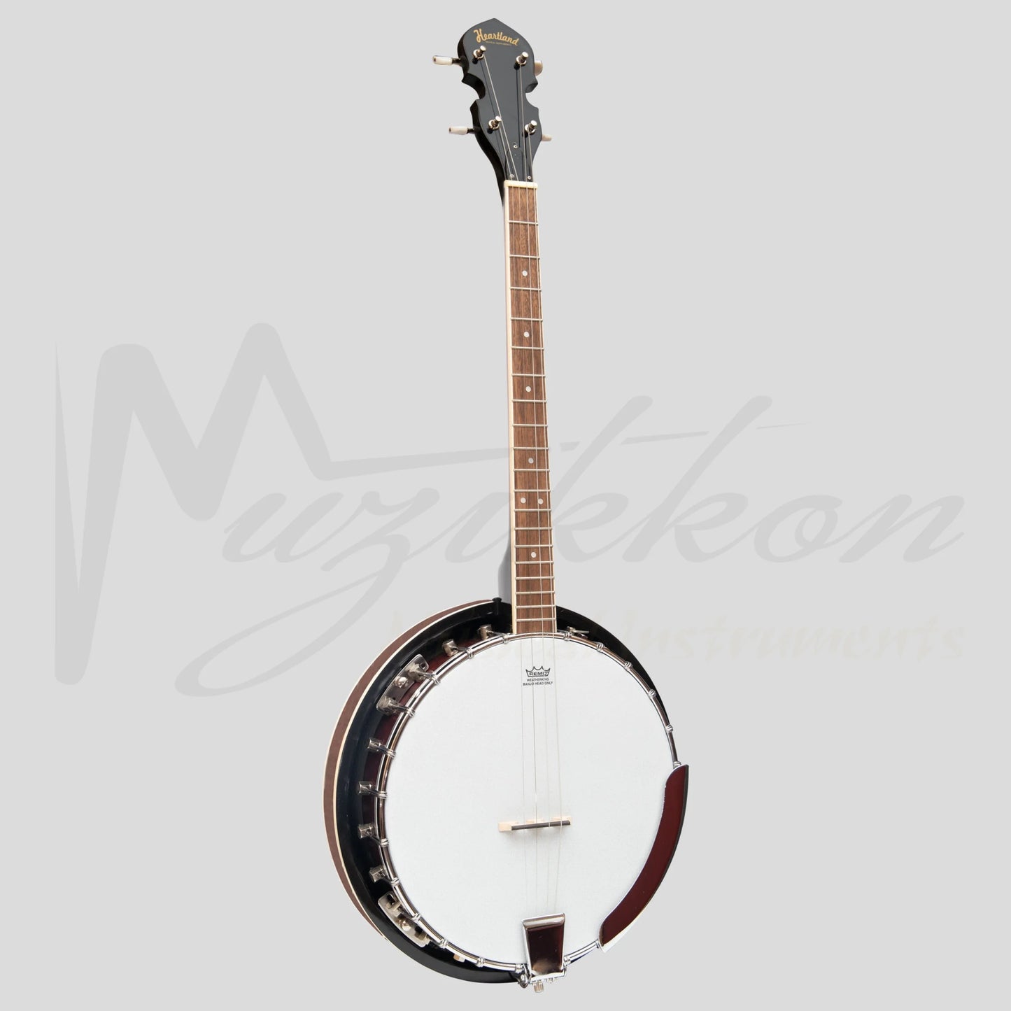 Heartland 4 String Banjo 19 Frets Irish Tenor Left Handed 24 Bracket With Closed Solid Back