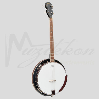 Heartland 4 String Banjo 19 Frets Irish Tenor Left Handed 24 Bracket With Closed Solid Back