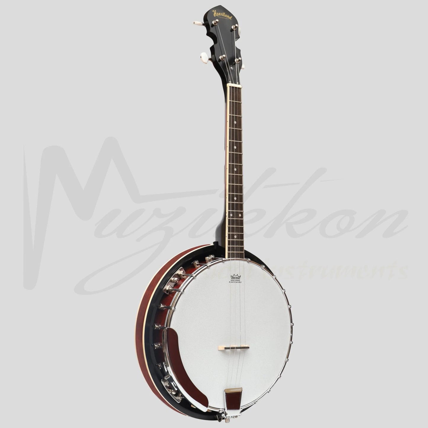 Heartland 4 String Banjo Closed Solid Back 17 Fret Irish Tenor Short Scale